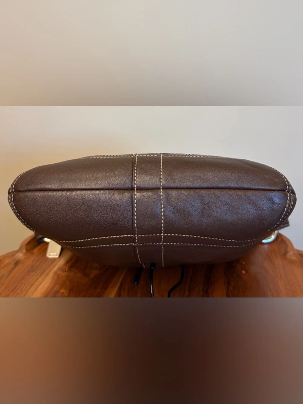 Vintage COACH Soho Slim Duffel Dark Brown Leather Shoulder Purse 1453 EUC